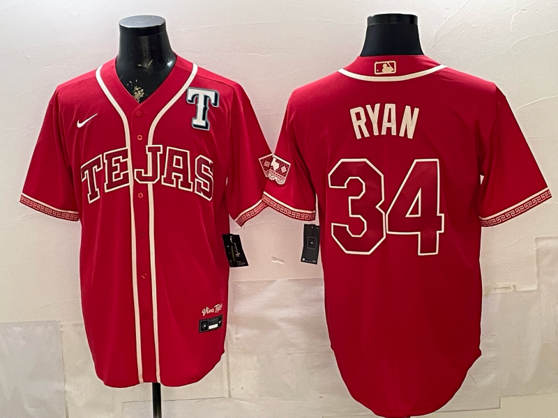 Men Texas Rangers #34 Ryan red Nike 2026 MLB Jersey 0518003